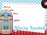 50s Party Invitation Templates Free Free Printable Party Invitations Free Invite Art for A