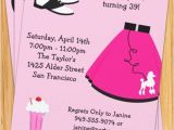 50s Party Invitations Free 50 39 S Poodle Skirt Party Invitation