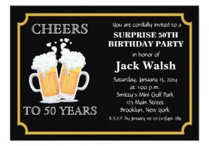 50th Anniversary Surprise Party Invitations Cheers Surprise 50th Birthday Party Invitations Zazzle