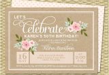 50th Birthday Brunch Invitations 50th Birthday Invitation Adult Milestone Birthday Rustic Kraft