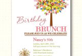 50th Birthday Brunch Invitations Adult Birthday Party Invitation Milestone 30th 40th 50th