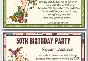 50th Birthday Invitation Ideas Funny 30th 40th 50th 60th 70th 80th Personalised Funny Birthday