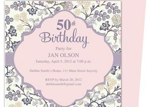 50th Birthday Party Invitation Templates Beautiful and Elegant 50th Birthday Party Invitations