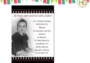 50th Birthday Party Invitations with Photo 50th Birthday Invitations for Him