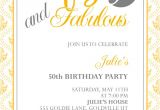 50th Party Invites Templates Fifty and Fabulous 50th Birthday Invitation Wedding