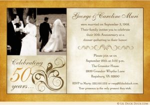 50th Wedding Invitations Designs Fashionable 50th Anniversary Photo Invitation Design