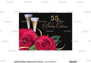 55th Birthday Party Invitations 55th Birthday Celebration Custom Invitations