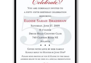 55th Birthday Party Invitations Classic 55th Birthday Celebrate Party Invitations Paperstyle