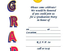 5th Grade Graduation Invitation Template Printable Graduation Invite Smiley Grad
