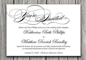 6 X 6 Wedding Invitation Template Modern Calligraphy Wedding Invite Microsoft Word Template