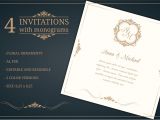 6 X 6 Wedding Invitation Template Wedding Invitations with Monograms Wedding Templates