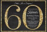 60th Birthday Invitation Ideas 60th Birthday Invitation Gold Glitter Birthday Party
