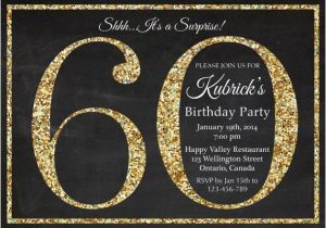 60th Birthday Invitation Ideas 60th Birthday Invitation Gold Glitter Birthday Party