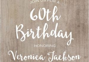 60th Birthday Invitation Ideas 60th Birthday Invitation Printable Rustic by