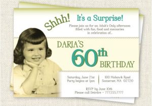 60th Birthday Invitation Sample Surprise 60th Birthday Invitation Digital Printable File