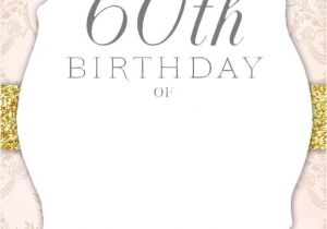 60th Birthday Invitation Template Free Printable 60th Birthday Invitation Templates Drevio