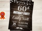 60th Birthday Invitations for Him Surprise 60th Birthday Invitation Man Surprise Birthday Party