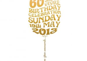 60th Birthday Invites Free Template 60th Birthday Invitations