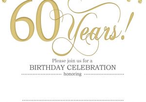 60th Birthday Party Invitation Templates Free Download Free Printable 60th Birthday Invitation Templates Free