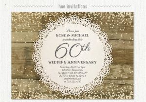 60th Wedding Anniversary Invitations Free Templates 60th Wedding Anniversary Invitation Diamond Glitter Silver