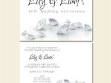 60th Wedding Anniversary Invitations Free Templates 60th Wedding Anniversary Invitations Diamonds