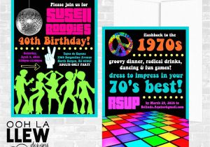 70 theme Party Invitation Wording 70s Birthday Invitations Best Party Ideas