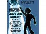 70 theme Party Invitation Wording Disco Ball 70 39 S theme Any Age Birthday Party Invitation Boy