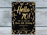 70 Year Old Birthday Invitation Template Hello 70 Save the Date Men 70th Birthday Invitation 70