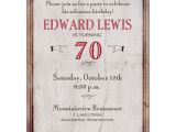 70 Year Old Birthday Invitation Template Old World 70th Birthday Invitations Paperstyle