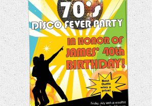 70s theme Party Invitations Printable Disco Ball 70 39 S Seventies themed Party