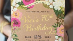 70th Birthday Brunch Invitations A Whimsical and Intimate Garden Brunch
