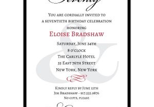 70th Birthday Invitation Wording Examples Classic 70th Birthday Milestone Invitations