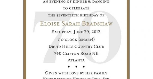 70th Birthday Invitation Wordings 70th Birthday Party Invitation Wording