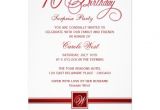 70th Birthday Invitation Wordings 70th Birthday Surprise Party Invitations Red