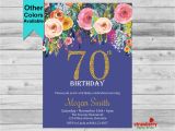70th Birthday Invitations for Female 70th Birthday Invitation for Women Adult by