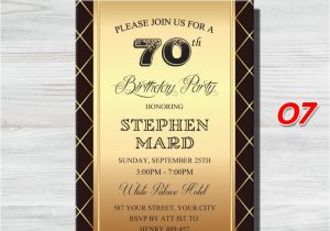 70th Birthday Invitations for Female 70th Birthday Invitation for Women for Men Birthday
