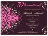 70th Birthday Party Invitations Wording andromeda Pink 70th Birthday Invitations Paperstyle
