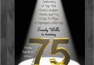 75th Birthday Invitation Card Ideas 75th Birthday Party Ideas