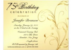 75th Birthday Invitation Card Ideas Elegant 75th Birthday Surprise Party Invitations 4 25" X 5