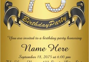 75th Surprise Birthday Party Invitation Wording 75th Birthday Invitations 50 Gorgeous 75th Party Invites