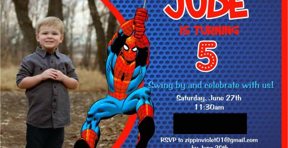 7th Birthday Invitation for Boy Spiderman theme A Spidery Spider Man Birthday Party Building Our Story
