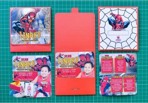 7th Birthday Invitation for Boy Spiderman theme Lenard Spiderman themed 7th Birthday Invitation Stunro