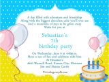 7th Birthday Invitation Sample 7th Birthday Party Invitation Wording Wordings and Messages