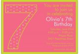7th Birthday Invitation Sample 7th Birthday Wishes Quotes Quotesgram
