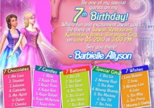7th Birthday Invitation Sample Sample Invitation Card for 7th Birthday Girl Images