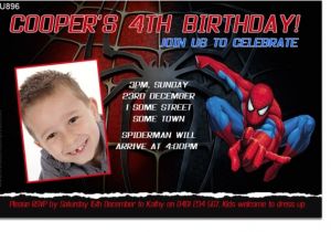 7th Birthday Invitation Spiderman theme Cu896 Spiderman Birthday Invitation Boys themed