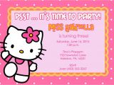 7th Birthday Invitation Template Hello Kitty 40th Birthday Ideas Hello Kitty Birthday Invitation