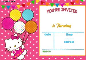 7th Birthday Invitation Template Hello Kitty Personalized Hello Kitty Birthday Invitations Ayeza