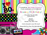 80 theme Party Invitations 80 S theme Birthday Invitation Diy Print Your Own $12