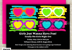 80 theme Party Invitations 80s Birthday Party Invitations totally 80s by
